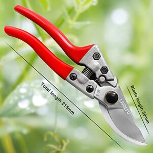 Garden clippers, Pruners for Gardening, pruning shears, gardening tools, for trimming rose, floral, tree, plants, sharp garden scissors, arthritis weak hand snips.