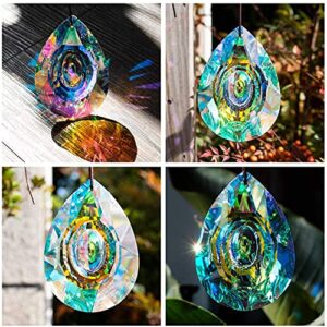 H&D HYALINE & DORA 89mm/3.5in Hanging Chandelier Crystals Prisms for Window Suncatchers Chandelier Parts Rainbow Maker Pendants