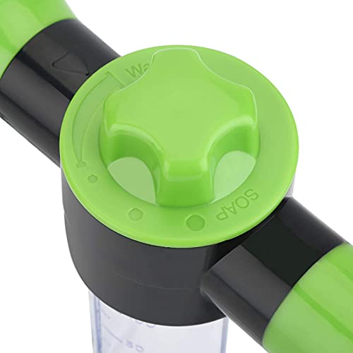 BORDSTRACT Garden Hose Nozzle, Soap Dispenser Bottle, 8 Spray Patterns, High Pressure Hose Foam Sprayer For Watering Plants, Cleaning,Car Wash And Showering Pet (Green)