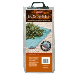 Bosmere Yard Waste Tarp, Heavy Duty Garden Tarp with Reinforced Corner Handles, UV Resistant Coating, 60-inch x 60-inch, Green