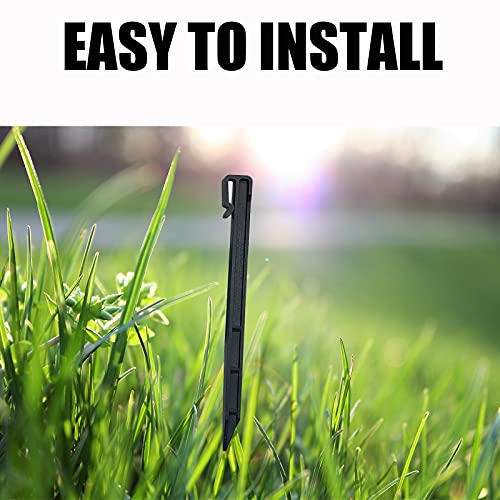 Garden Stakes, Plastic Stakes for Lawn , Graden and Depress Fruit Branches Stakes 10 inch (24, Black)