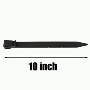 Garden Stakes, Plastic Stakes for Lawn , Graden and Depress Fruit Branches Stakes 10 inch (24, Black)