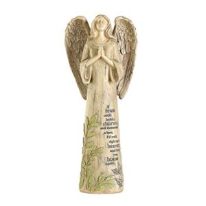 topadorn garden statuary outdoor praying angel resin figurines,collectible sculptures,14″ h