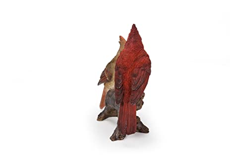 Hi-Line Gift Cardinal Couple on Stump Garden Statue, Multicolor