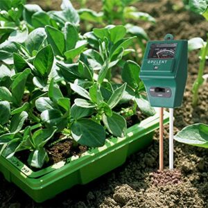 OPULENT SYSTEMS 3-in-1 Soil pH Meter Soil Moisture Light and pH Tester, Gardening Hand Tools for Indoor & Outdoor Garden Lawn Farm Plant Care