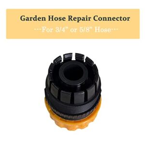 FUATY Garden Hose Repair Kit 3/4" or 5/8" Water Hose Connectors/Hose Mender/Hose Extender End Repair, Leakproof Design, 3PCS