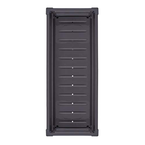 Nuvue Products 26021, 36" L x 15" W x 32" H, Polymer with Woodgrain Texture, Dark Gray Elevated Garden Box