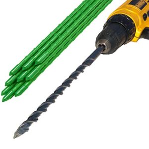 keyfit tools g.s.i. contractor grade garden stake installation tool drill bit fast & easily install garden stakes even in frozen soil fiberglass plant support stakes tomato cage rebar steel j hook