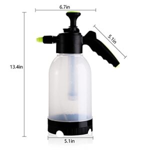 Suwimut 2 Pack 0.5 Gallon Hand held Garden Sprayer Pump Pressure Water Sprayers, Multi-Purpose Hand Sprayer for Lawn, Garden, Safety Valve Adjustable Nozzle