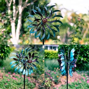 Stargarden Metal Wind Spinner,Two-Way Wind Sculptures,360 Degrees Kinetic Wind Spinners for Yard and Garden