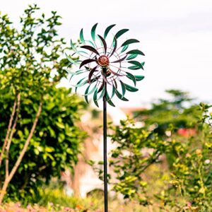 Stargarden Metal Wind Spinner,Two-Way Wind Sculptures,360 Degrees Kinetic Wind Spinners for Yard and Garden