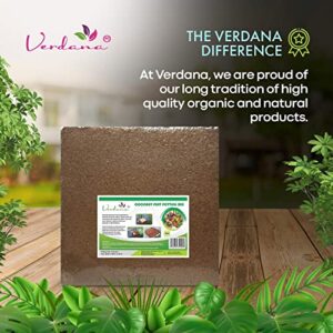 Verdana Coconut Fiber Potting Mix - 10 Lb Compressed Block Brick - Coco Coir, Coco Peat, Coir Pith - Alternative to Peat Moss – Soilless Growing Medium - Low EC, Optimum pH, High Expansion