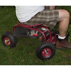 Ironton Rolling Garden Seat with Turnbar