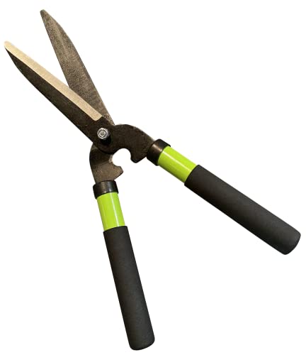 Garden Guru Hedge Shears Clippers for Trimming & Shaping Borders, Decorative Shrubs, Bushes, Grass – 15 inch High Carbon Steel Gardening Hedge Clippers & Shears with Comfort Grip Handles