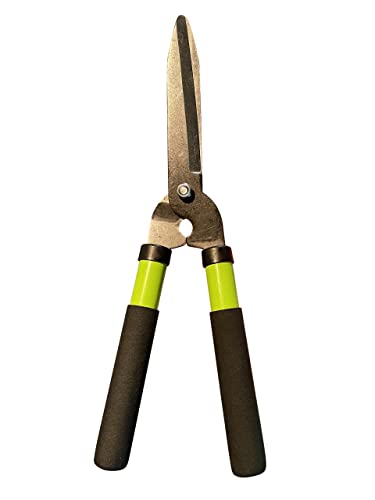 Garden Guru Hedge Shears Clippers for Trimming & Shaping Borders, Decorative Shrubs, Bushes, Grass – 15 inch High Carbon Steel Gardening Hedge Clippers & Shears with Comfort Grip Handles