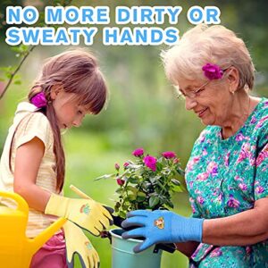 OUMEE 4-Pairs Kids Gardening Gloves for Age 3-9 Natural Latex Coated Garden Yard Work Gloves for Toddlers Girls Boys (XX-Small (Pack of 4))