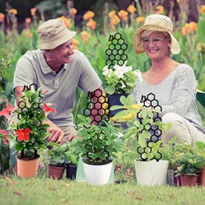 2 Pack Metal Trellis for Houseplants, 19 Inch Garden Plant Trellis for Indoor Climbing Plants, Honeycomb Shape Trellis for Ivy Pothos Vines Hoya Flower