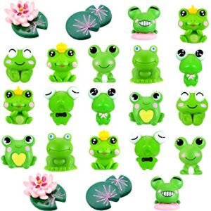 jetec 22 pieces animal figurines cake topper cute mini animal decorations miniature animals model ornaments garden moss landscape diy craft for home party supplies