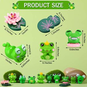 Jetec 22 Pieces Animal Figurines Cake Topper Cute Mini Animal Decorations Miniature Animals Model Ornaments Garden Moss Landscape DIY Craft for Home Party Supplies