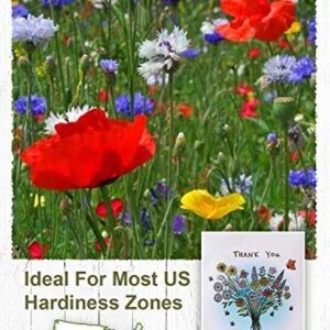 American Meadows Wildflower Seed Packets "Thank You Bunches" Party Favors (Pack of 20) - Express Gratitude with a Wildflower Seed Mix, Great Addition or Alternative to Thank You Cards