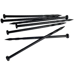spiral nylon landscape anchoring spikes, 10 inch 25 count plastic garden landscape spikes, landscape edging stakes for paver edging, weed barrier, artificial turf (25)