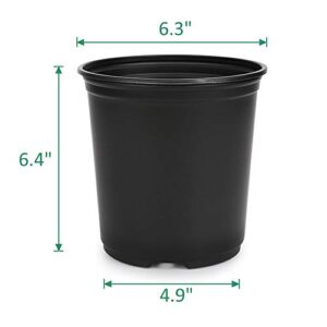 GROWNEER 48 Packs 0.7 Gallon Flexible Nursery Pot Flower Pots with 15 Pcs Plant Labels, Plastic Plant Container Perfect for Indoor Outdoor Plants, Seedlings, Vegetables, Succulents and Cuttings 2.5Qt