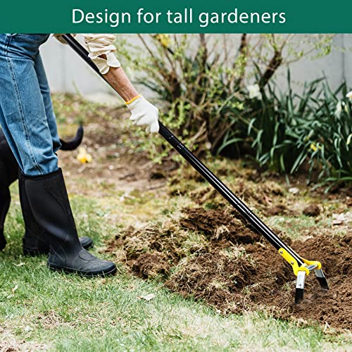 DonSail Garden Hoe Tool, Sharp Scuffle Action Hoe for Weeding Gardening Long Handle Heavy Duty - Handheld Hula Weeding Rake Tools for Planting Vegetables Farm, 30-80“