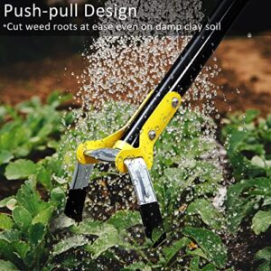 DonSail Garden Hoe Tool, Sharp Scuffle Action Hoe for Weeding Gardening Long Handle Heavy Duty - Handheld Hula Weeding Rake Tools for Planting Vegetables Farm, 30-80“