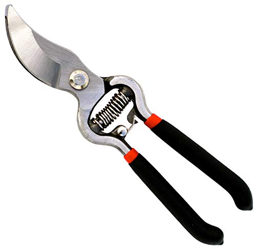 Garden Guru Indestructible All Steel Pruning Shears Scissors Clippers - Professional Bypass Hand Pruner - High Performance Forged Steel - Comfort Grip Handles - Perfect for Gardening Trimming Pruning