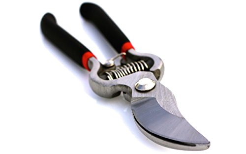 Garden Guru Indestructible All Steel Pruning Shears Scissors Clippers - Professional Bypass Hand Pruner - High Performance Forged Steel - Comfort Grip Handles - Perfect for Gardening Trimming Pruning