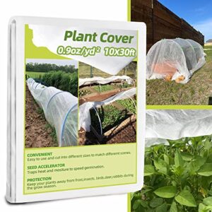 plant covers freeze protection 10x30ft frost cloth blanket floating row cover for winter protection sun pest protection 0.9 oz/yd²