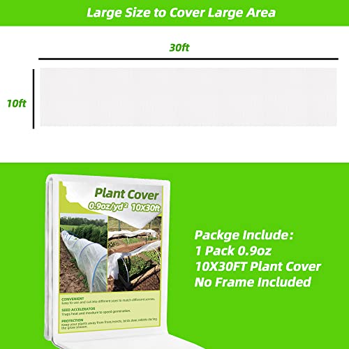 Plant Covers Freeze Protection 10x30ft Frost Cloth Blanket Floating Row Cover for Winter Protection Sun Pest Protection 0.9 oz/yd²