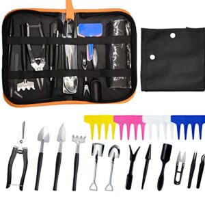 30 Pcs Succulent Tools Set, Mini Transplanting Garden Tools Kit Bonsai Tools Set for Indoor Gardening Flower Pot Cactus Care