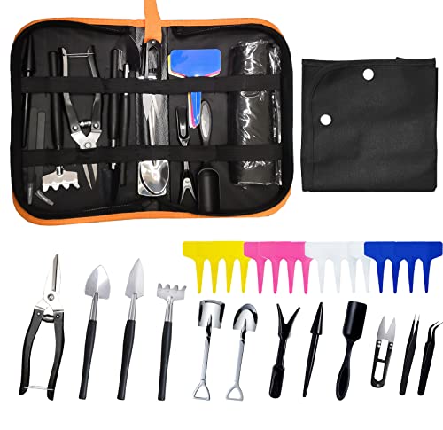 30 Pcs Succulent Tools Set, Mini Transplanting Garden Tools Kit Bonsai Tools Set for Indoor Gardening Flower Pot Cactus Care