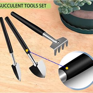 30 Pcs Succulent Tools Set, Mini Transplanting Garden Tools Kit Bonsai Tools Set for Indoor Gardening Flower Pot Cactus Care