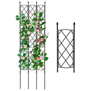 myard garden trellis for climbing plants outdoor, plant trellis frame for potted plants, 64″ tall vegetable plant support for flowers vegetable vine indoor outdoor