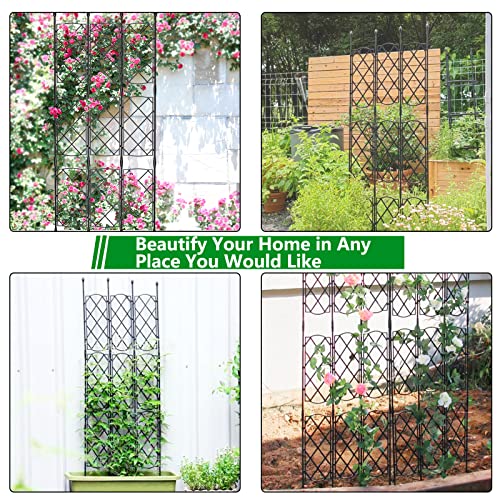 MYard Garden Trellis for Climbing Plants Outdoor, Plant Trellis Frame for Potted Plants, 64" Tall Vegetable Plant Support for Flowers Vegetable Vine Indoor Outdoor