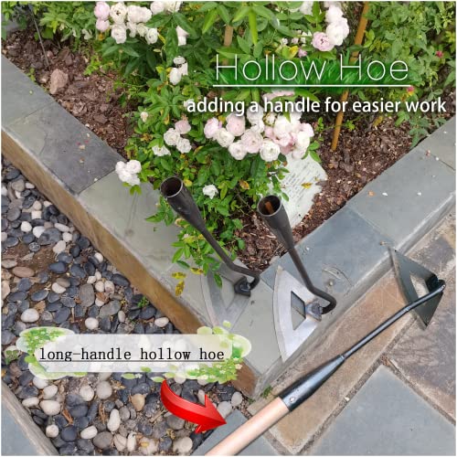 Garden Hoe Edger Weeder Hollow Hoe 2Pcs Gardening Tool All-Steel Hardened Hollow Hoes Weeding Portable Household Vegetable Garden Shovel, Soil loosening Planting Tool can be Used for Extended use