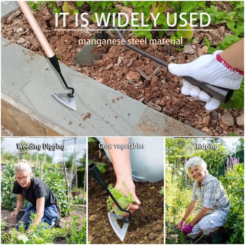 Garden Hoe Edger Weeder Hollow Hoe 2Pcs Gardening Tool All-Steel Hardened Hollow Hoes Weeding Portable Household Vegetable Garden Shovel, Soil loosening Planting Tool can be Used for Extended use