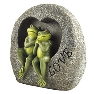 Frog Lover Statue Garden Sculpture Great Choice of Froggies Statue Outdoor Accessories Decor for Outside 7.28 Inch H