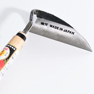 豊稔光山作 Japanese Weeding Sickle Thick Blade Left-Handed Version Very Sharp Edge, Quick Work