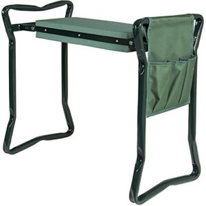colibrox garden seat bench with eva kneeling pad and tool pouch