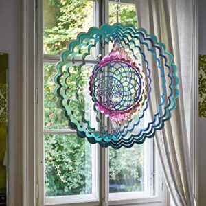 Wind Spinners Outdoor Metal Tree of Life Wind Spinner Mandala Decor, Hanging Wind Spinners for Yard and Garden Patio Porch Balcony Pool Yard Wind Spinners Gardening Gifts for Women Men Mom Wife Friend