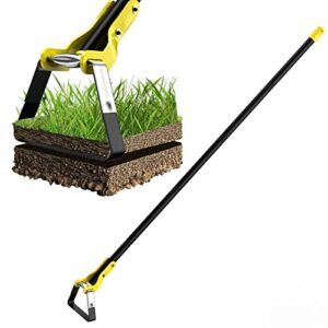 30-72 inch hula hoe garden tool, dxwhyx garden hoes for weeding long handle, sharp durable stainless steel garden weeding tools with cushioned grip, black