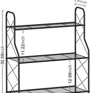 Bextcok 3 Tier Plant Stand,Tiered Plant Shelf for Multiple Plants,Metal Plant Shelf Stands,Multiple Flower Pot Display Rack,Iron Shelves Holder for Patio Garden Corner Indoor Outdoor