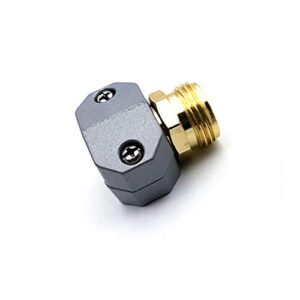 2 Pack Heavy Duty Garden Hose Repair Fittings, Zinc and Aluminum Male Hose Repair Mender Hose Connector