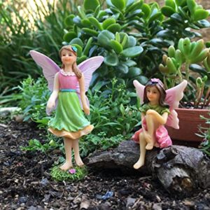 PRETMANNS Fairy Garden Fairy Figurines - Fairies for Fairy Gardens - Small Garden Fairies - Cute Fairy Garden Accessories for a Miniature Fairy Garden - Fairy Figurine Set 3 Pcs