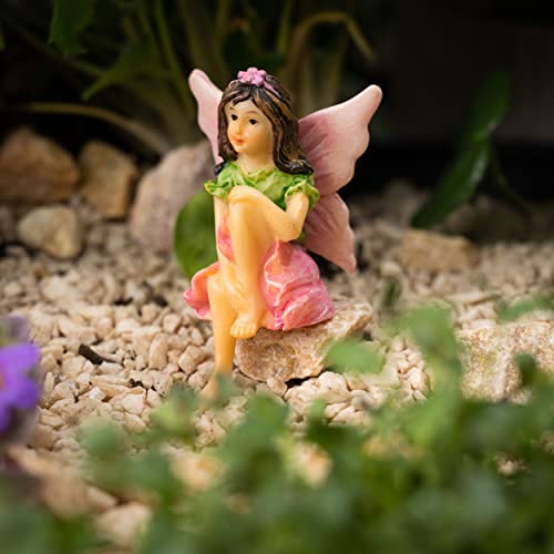 PRETMANNS Fairy Garden Fairy Figurines - Fairies for Fairy Gardens - Small Garden Fairies - Cute Fairy Garden Accessories for a Miniature Fairy Garden - Fairy Figurine Set 3 Pcs