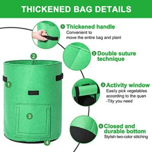 TENOVER 2-Pack 10 Gallon Potato Grow Bags 2022 New Upgraded Potato Growing Bags Planting Bag with Flap and Handles Vegetable Grow Bags for Plant,Potato,Tomato,Carrot,Onion Green