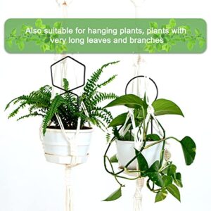 CREPUSCOLO 4 Pcs Metal Trellis for Indoor Potted Plants, Mini Plant Support Stake for House Climbing Plants, Plants Trellis for Garden Potted Plant, Pothos, Flower